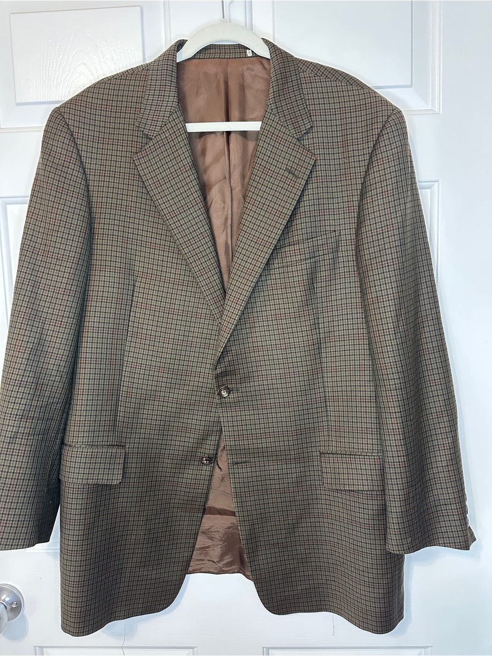 Hickey Freeman Brown Glen Plaid Sport Coat